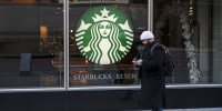 A Starbucks coffee shop in New York.