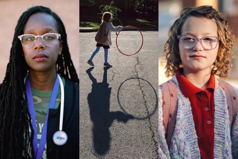 Nurse Virginia Wilson, Lucy Pratt with hula hoop and Lucy Pratt.